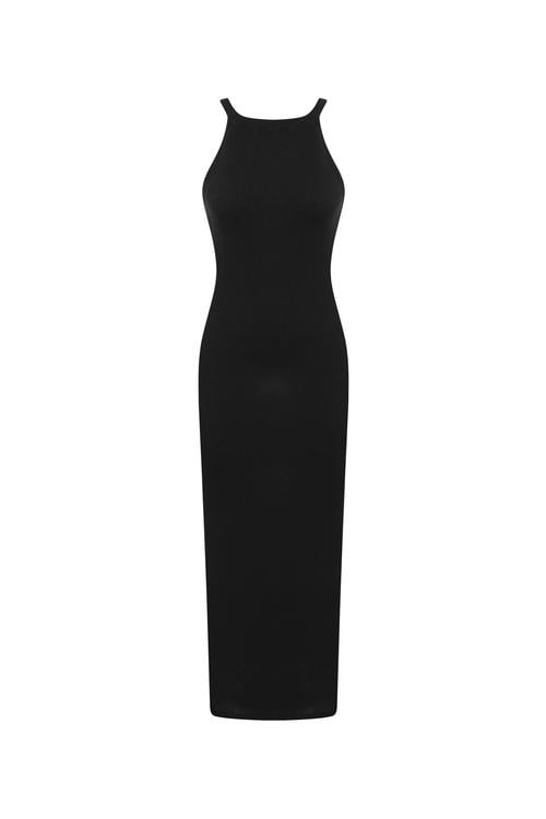  HALTER YAKA UZUN ELBİSE