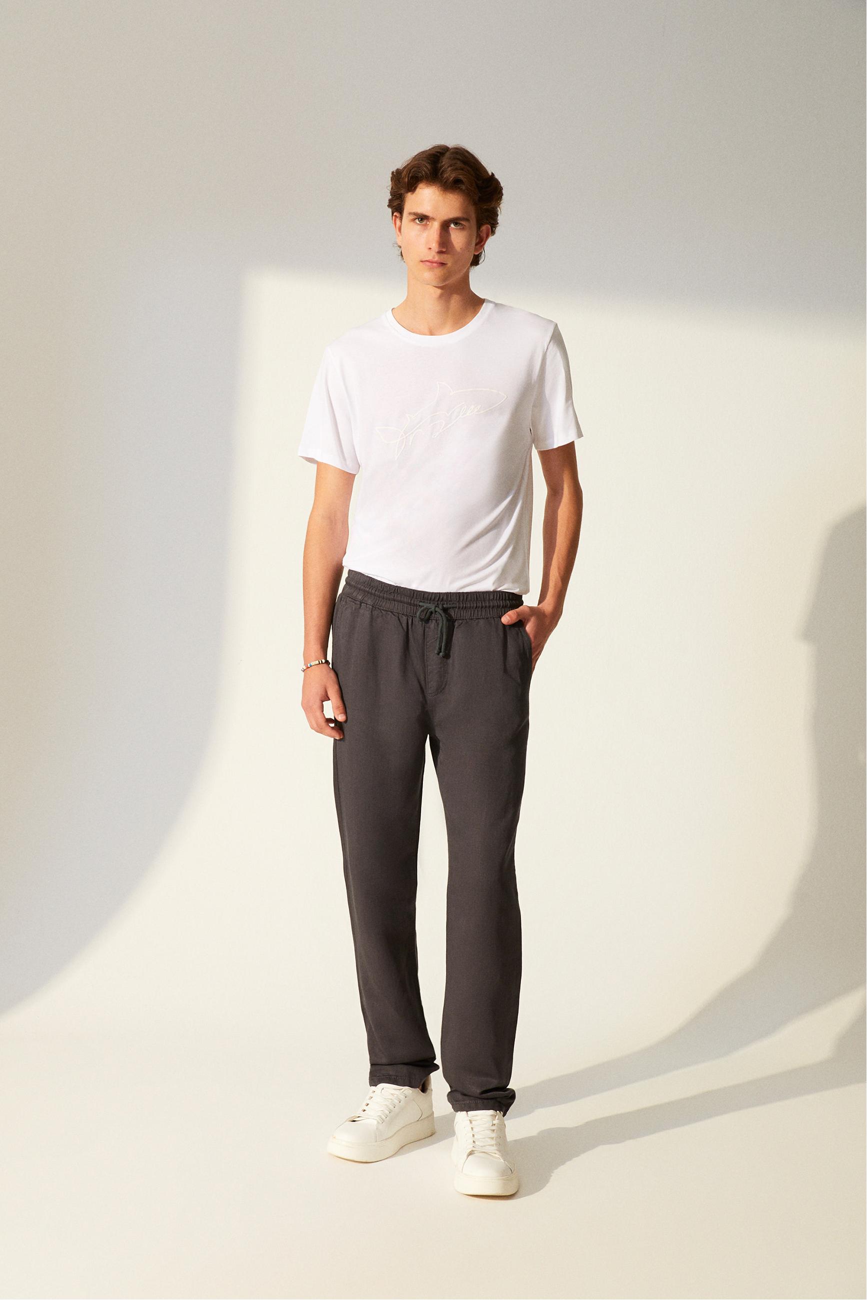 KETEN KARIŞIMLI STRAIGHT FIT PANTOLON