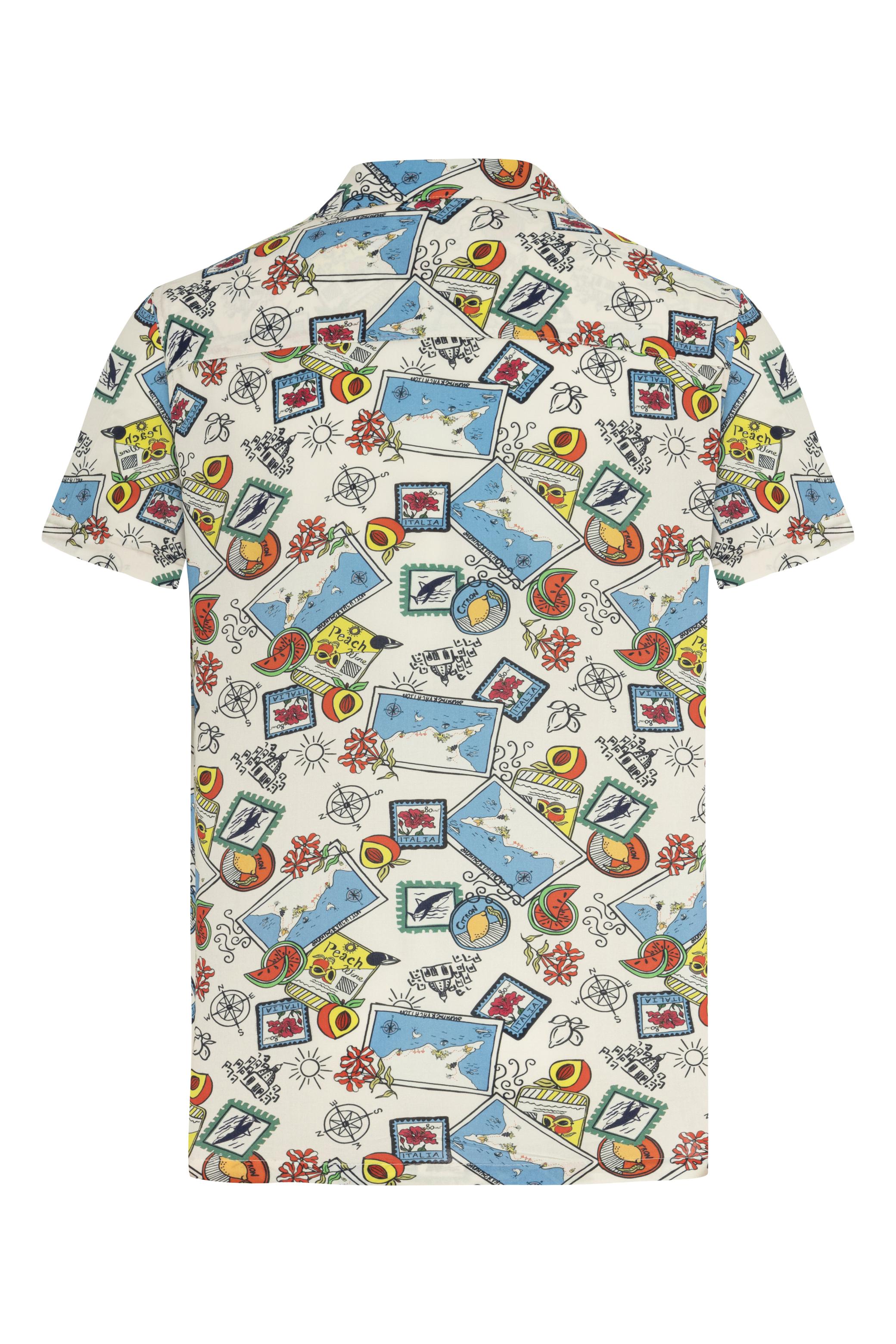 DESENLİ KISA KOLLU REGULAR FIT GÖMLEK