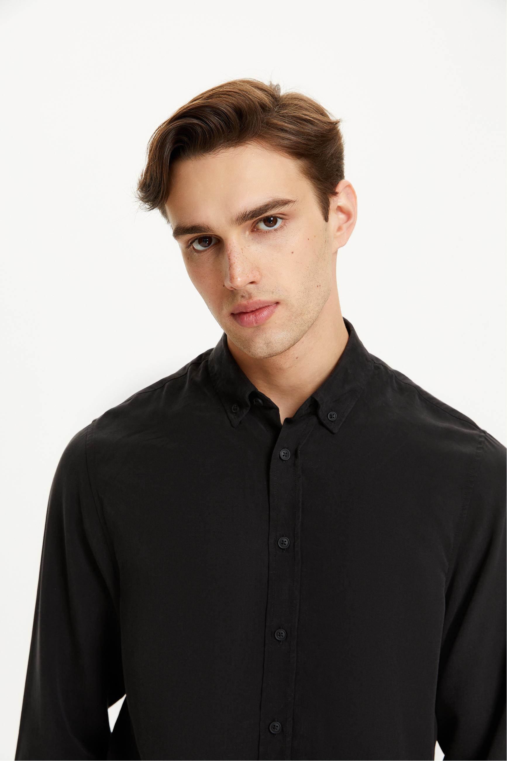 REGULAR FIT LİYOSEL GÖMLEK