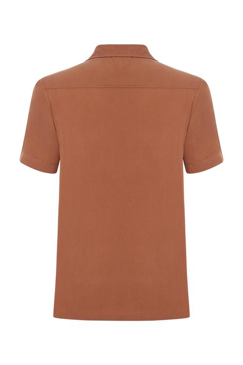  KISA KOLLU REGULAR FIT LİYOSEL GÖMLEK