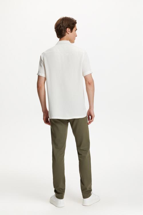  KISA KOLLU REGULAR FIT LİYOSEL GÖMLEK