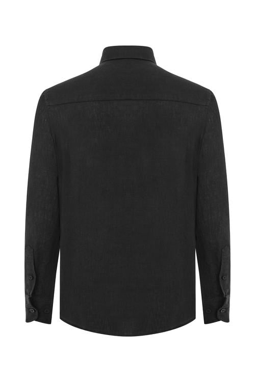  SLIM FIT KETEN GÖMLEK