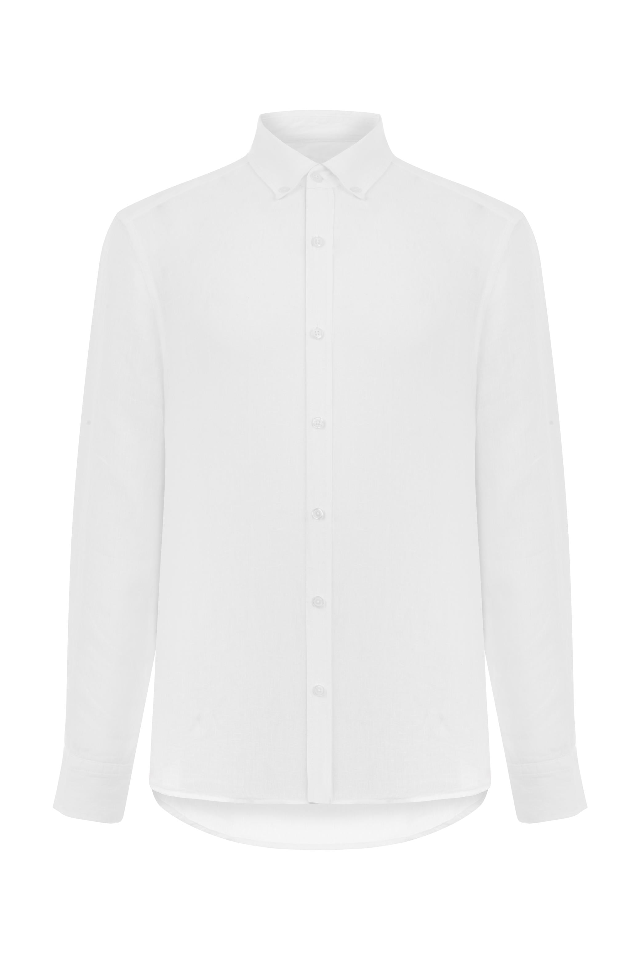 SLIM FIT KETEN GÖMLEK