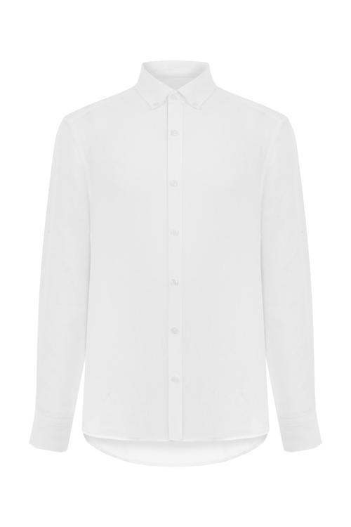  SLIM FIT KETEN GÖMLEK