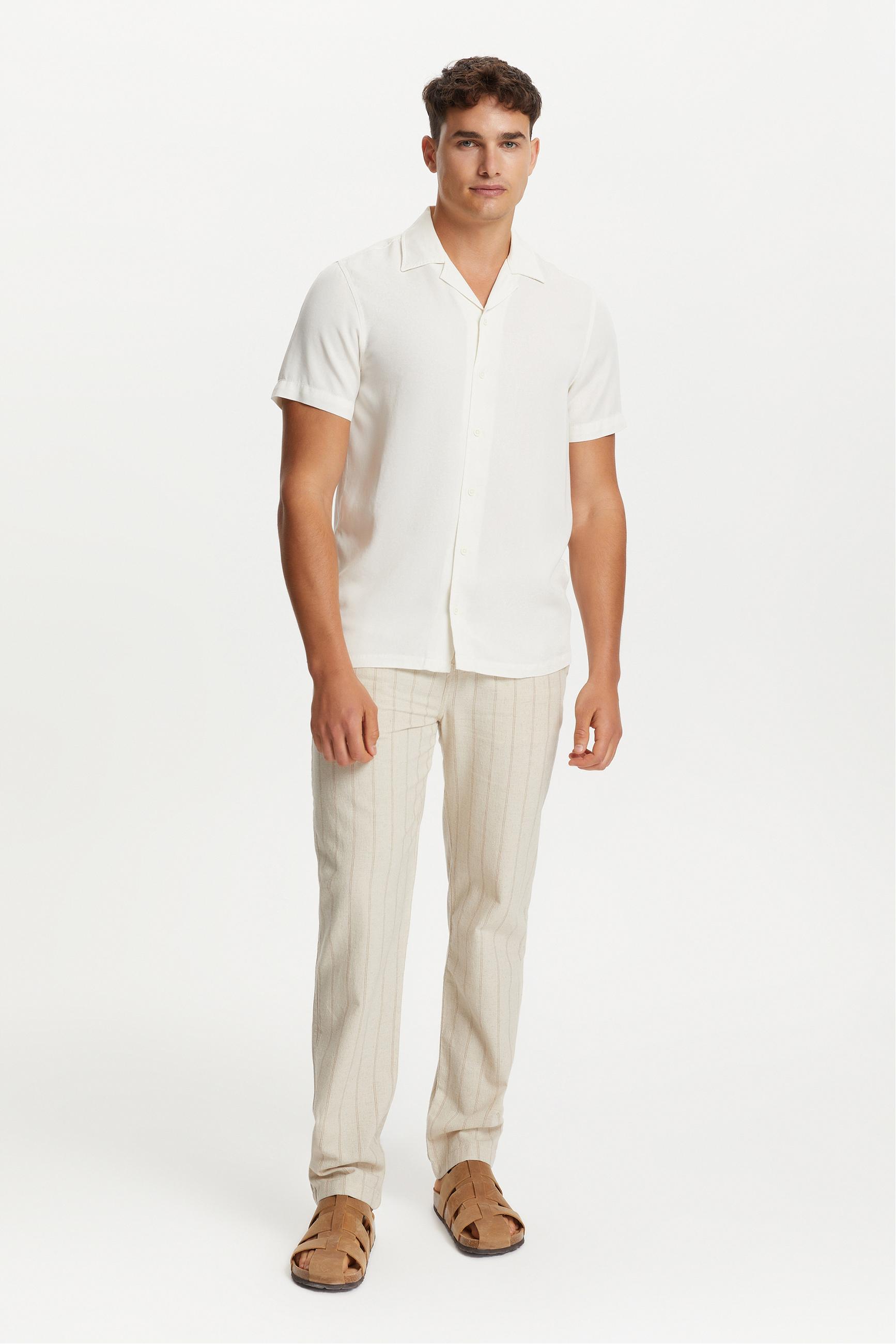 KISA KOLLU REGULAR FIT LİYOSEL GÖMLEK