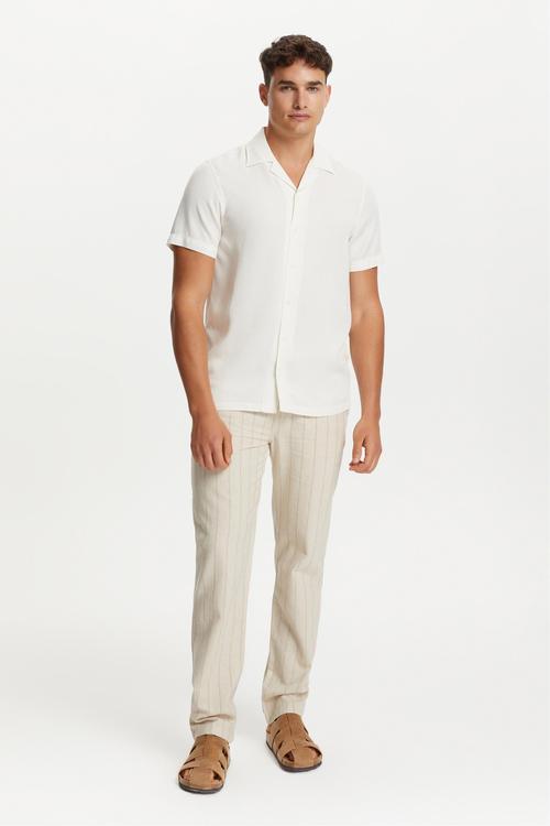  KISA KOLLU REGULAR FIT LİYOSEL GÖMLEK