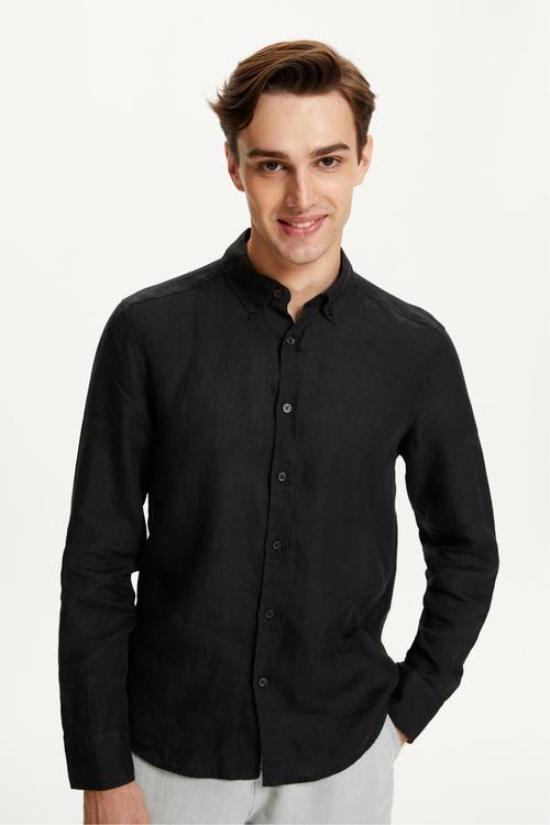  SLIM FIT KETEN GÖMLEK