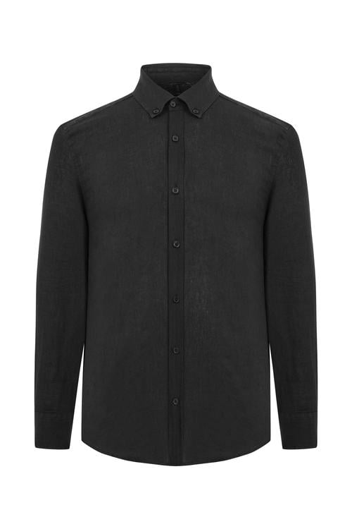  SLIM FIT KETEN GÖMLEK