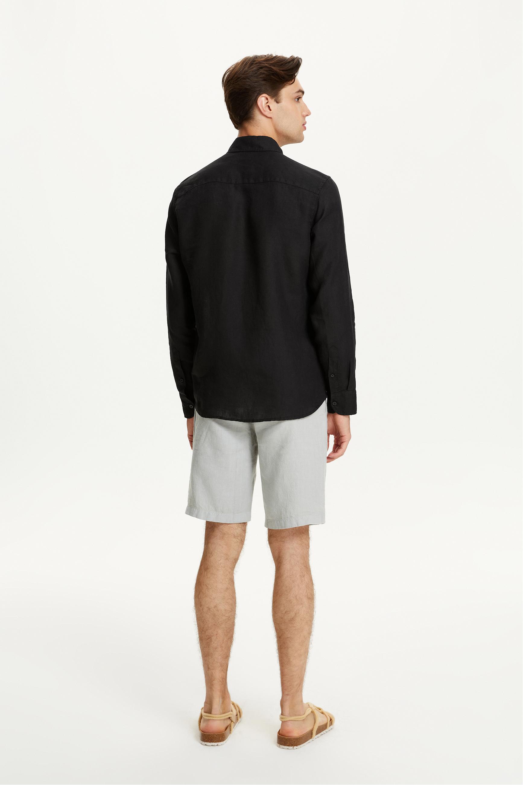 SLIM FIT KETEN GÖMLEK