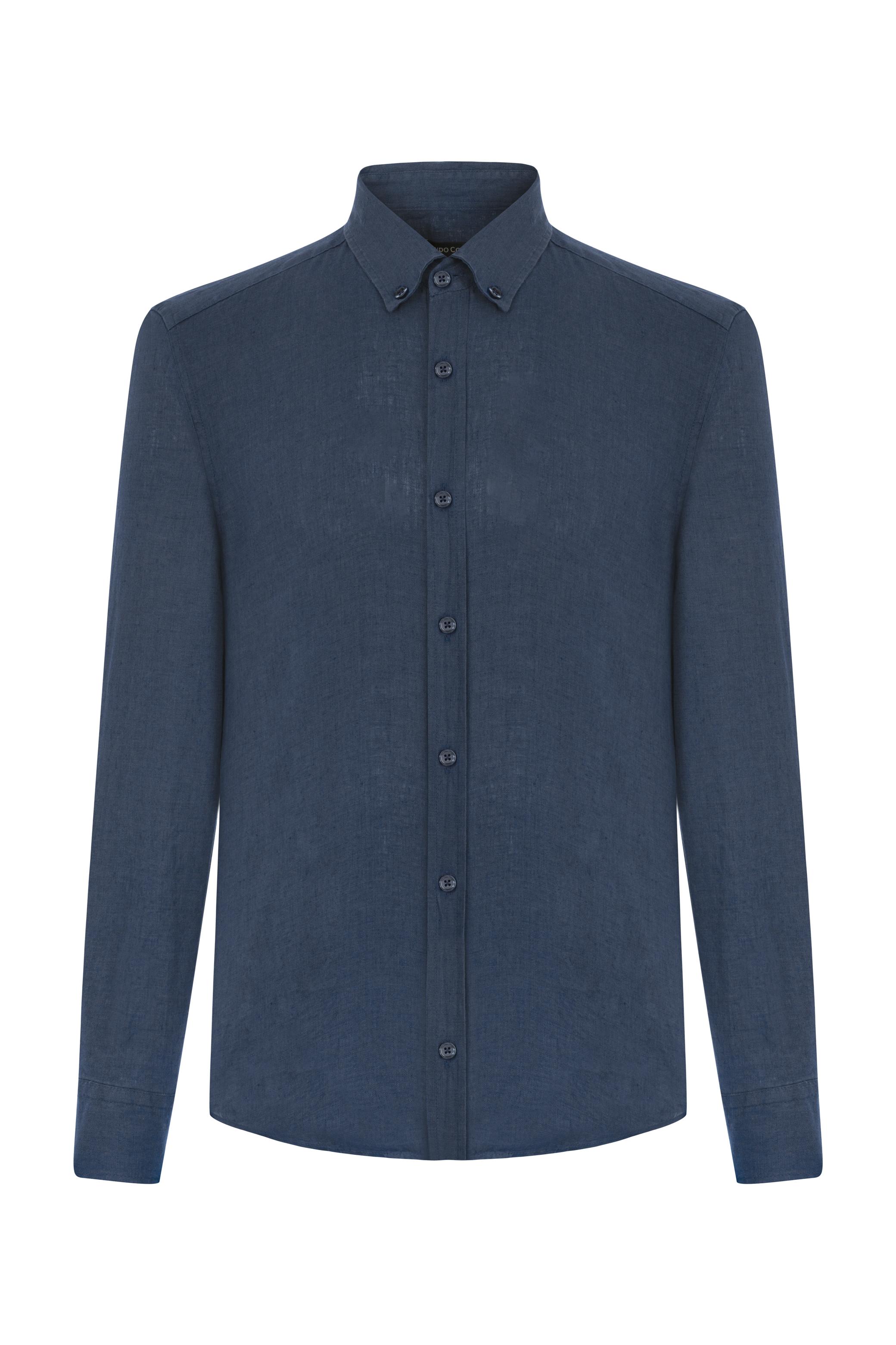 SLIM FIT KETEN GÖMLEK