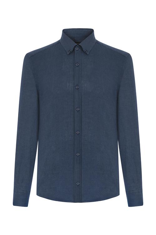  SLIM FIT KETEN GÖMLEK