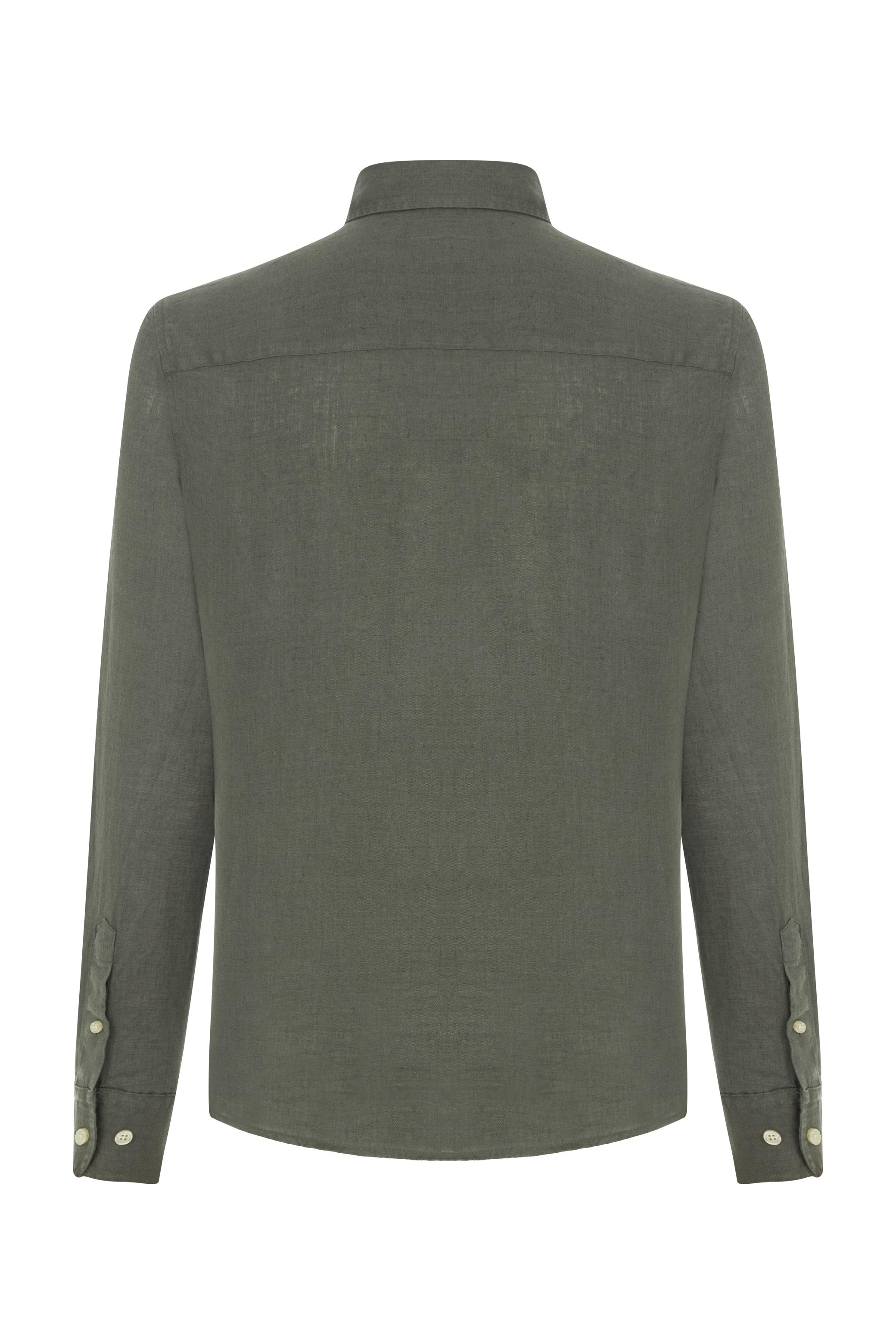 SLIM FIT KETEN GÖMLEK