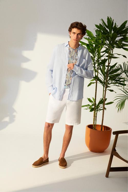  REGULAR FIT KETEN GÖMLEK