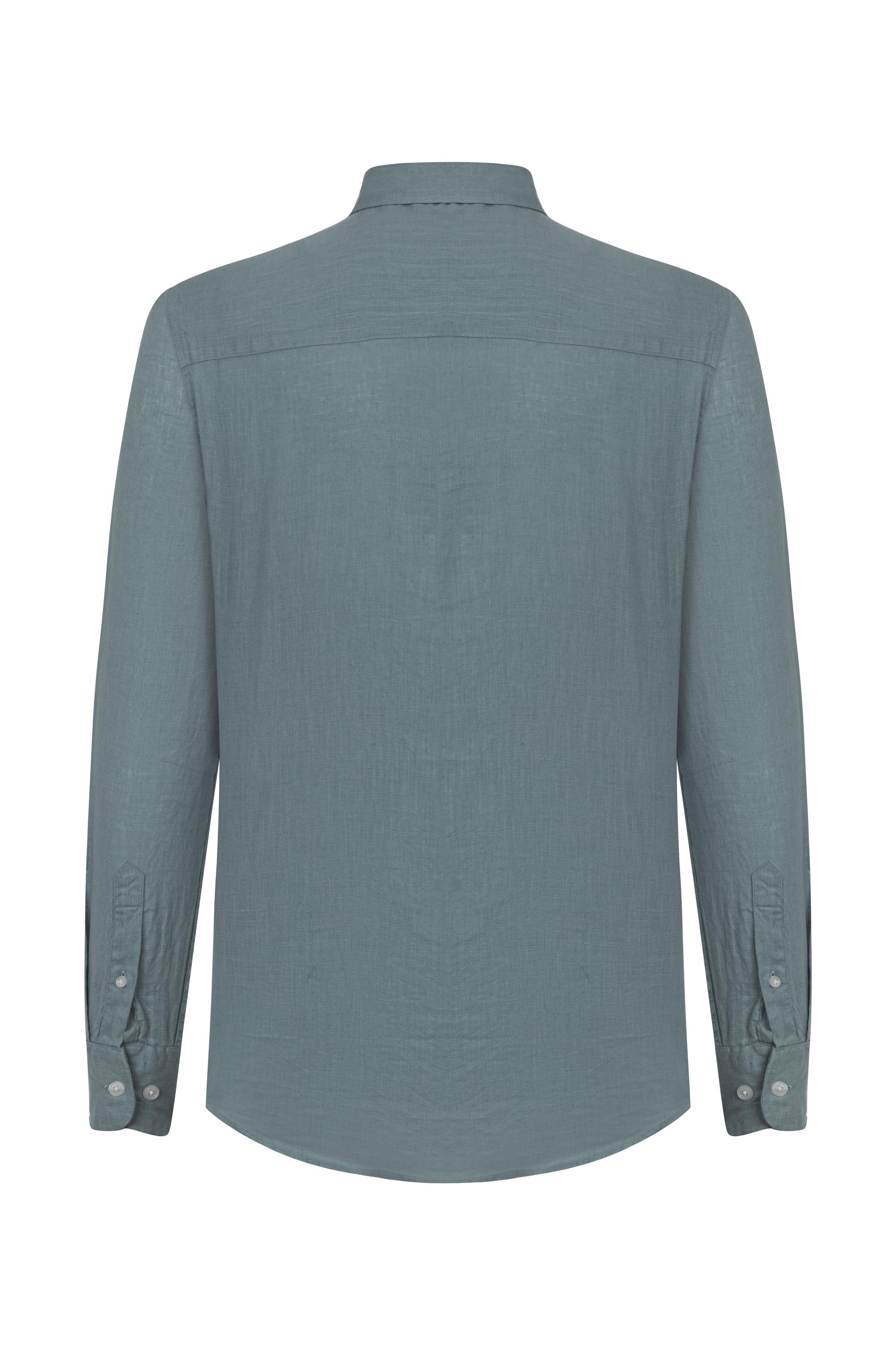 REGULAR FIT KETEN GÖMLEK