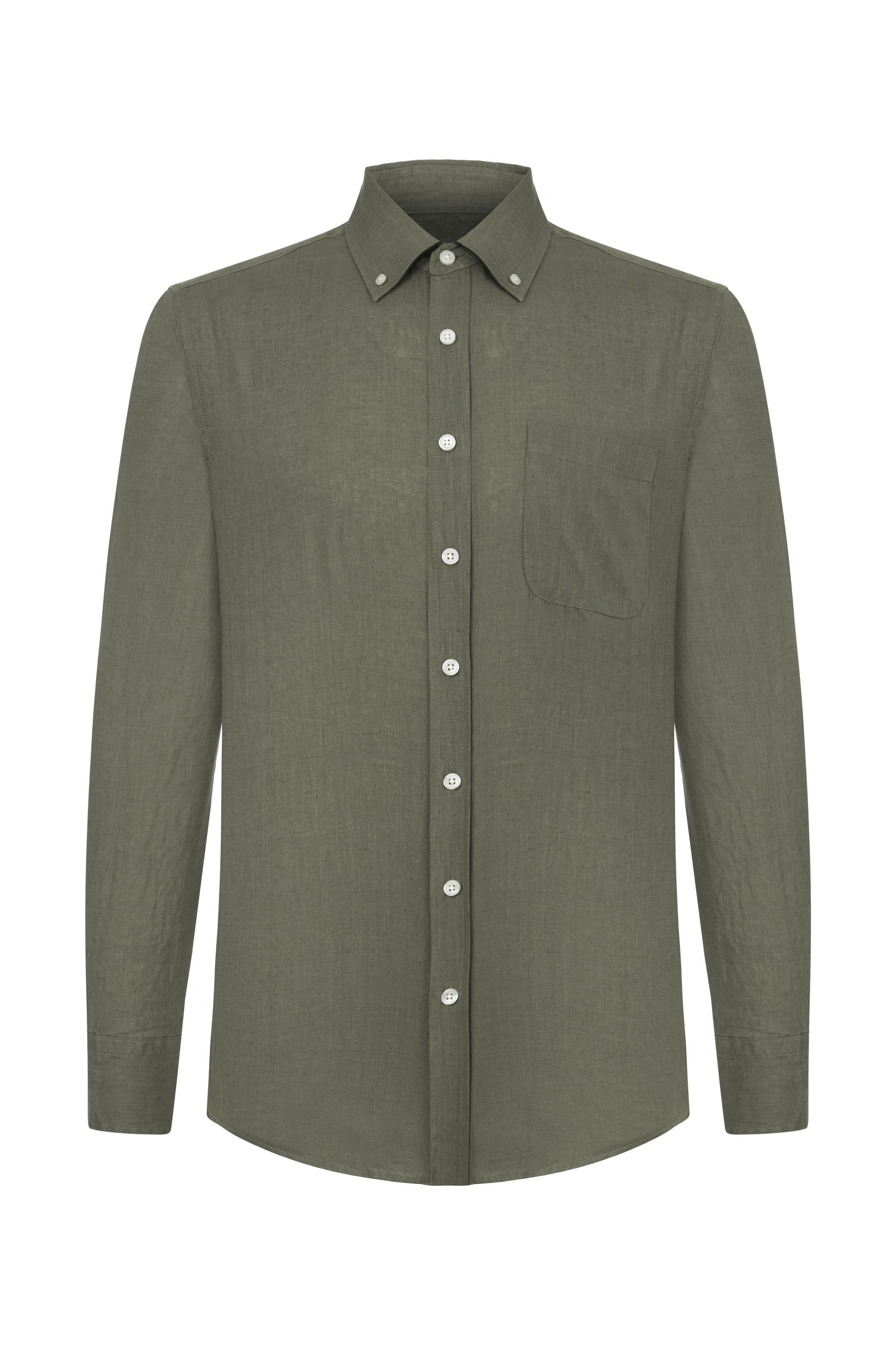 REGULAR FIT KETEN GÖMLEK