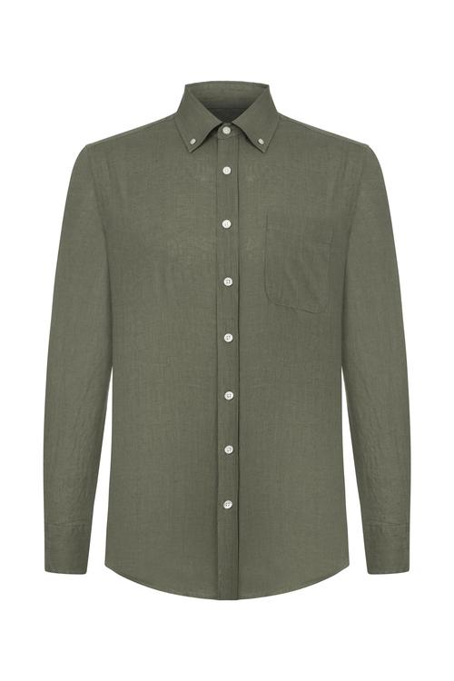  REGULAR FIT KETEN GÖMLEK