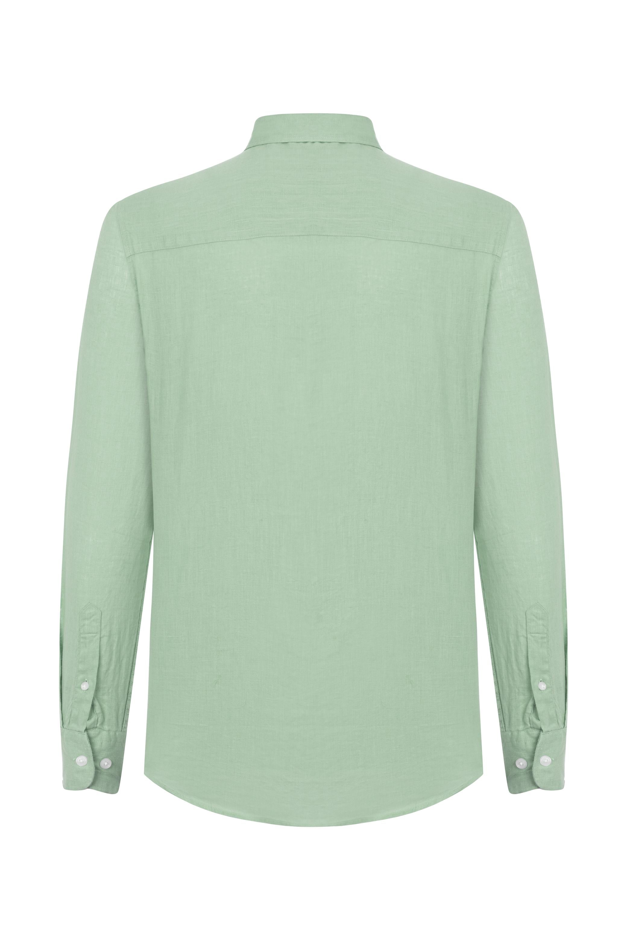 REGULAR FIT KETEN GÖMLEK