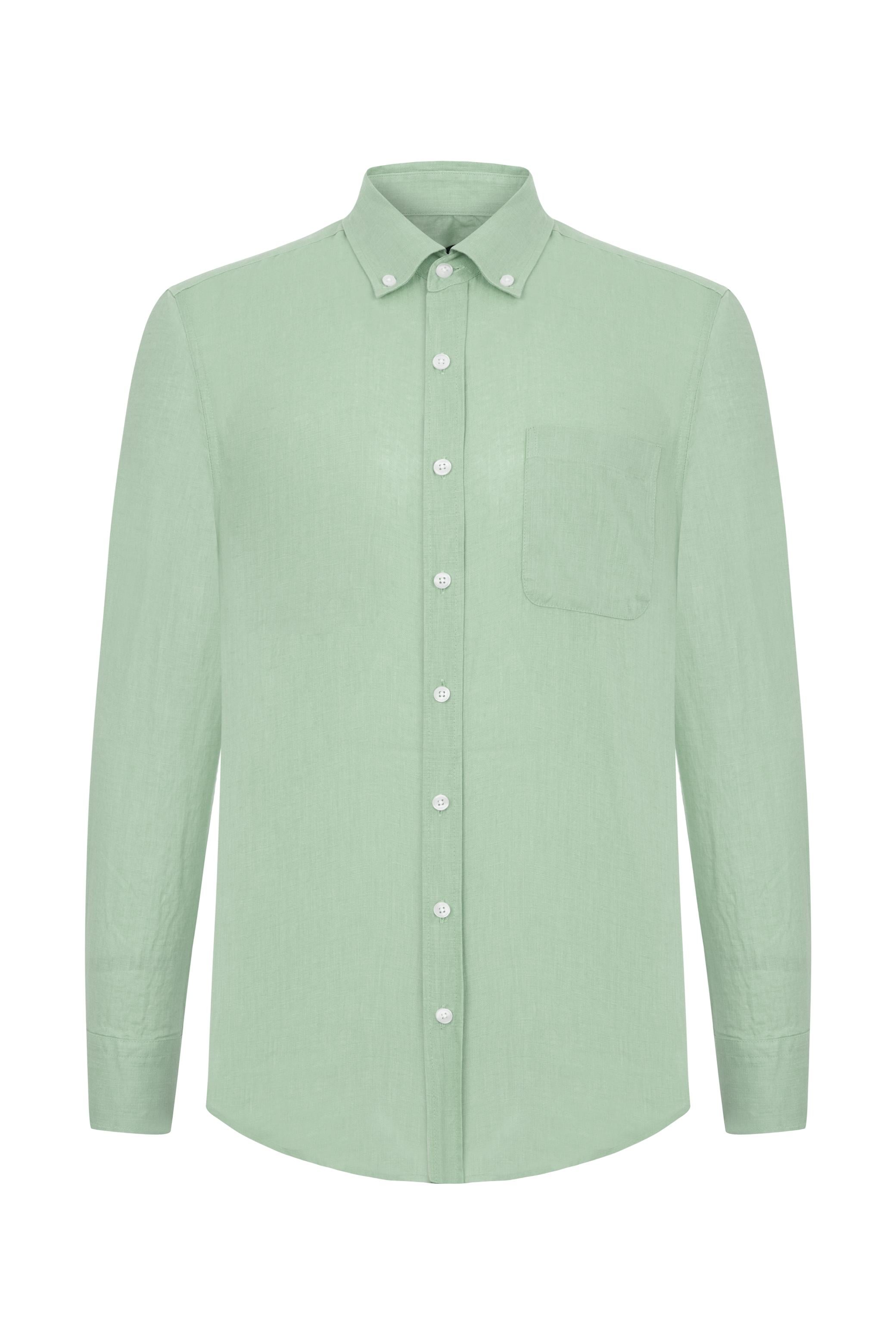 REGULAR FIT KETEN GÖMLEK