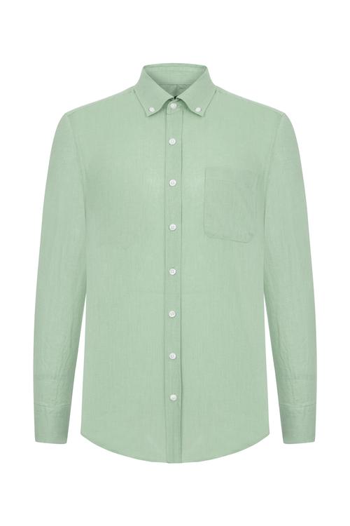  REGULAR FIT KETEN GÖMLEK