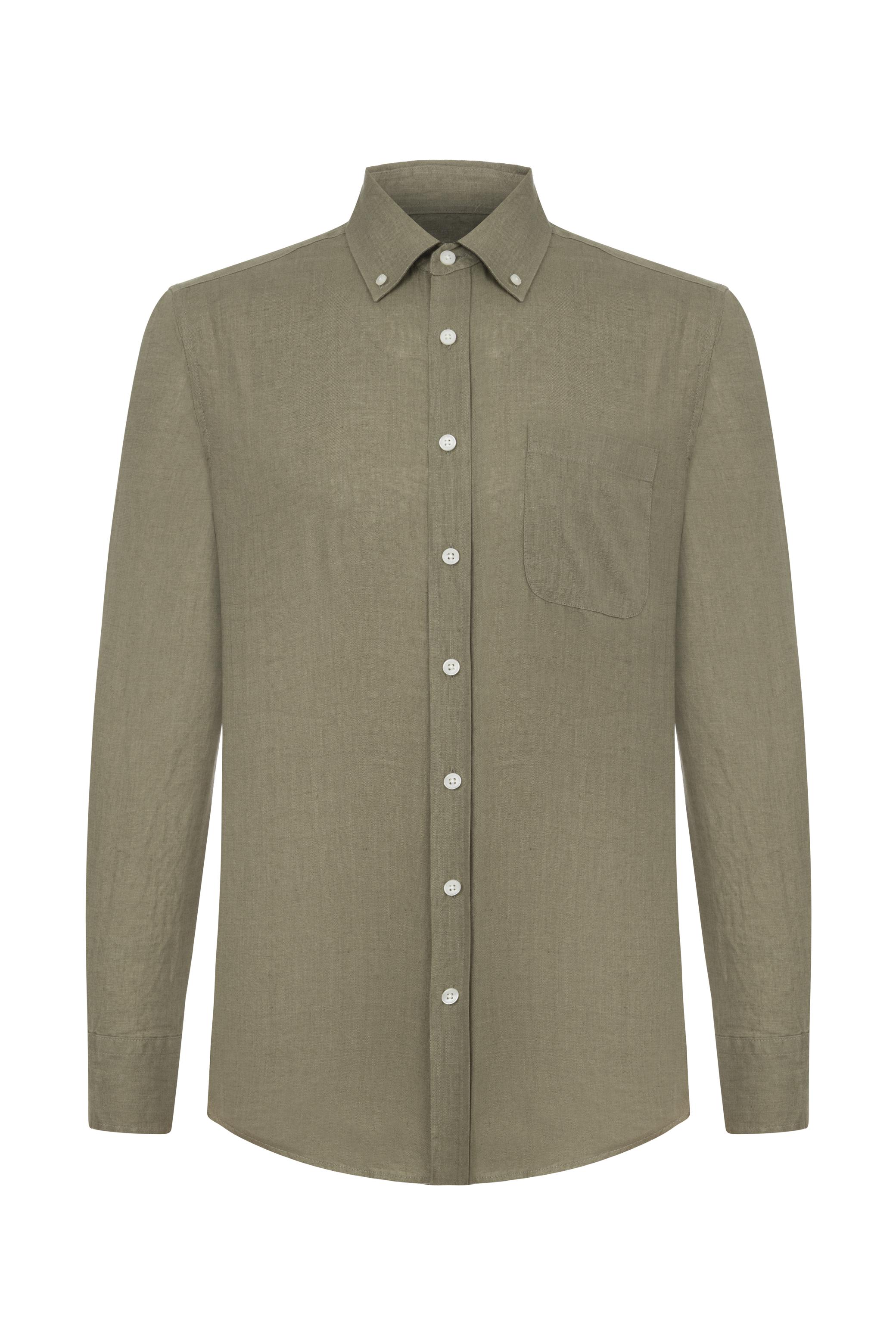 REGULAR FIT KETEN GÖMLEK