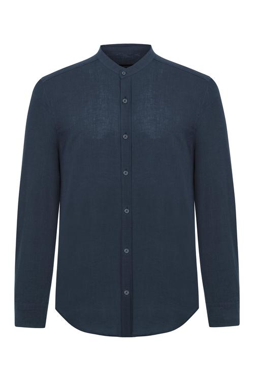  HAKİM YAKA REGULAR FIT KETEN GÖMLEK