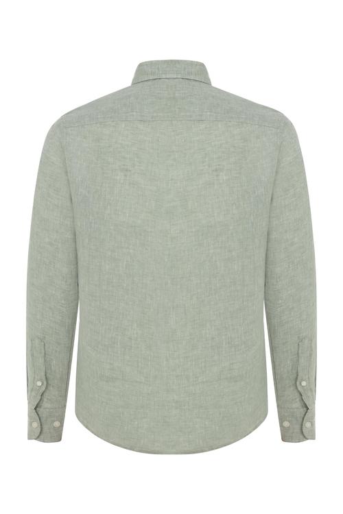  REGULAR FIT KETEN GÖMLEK