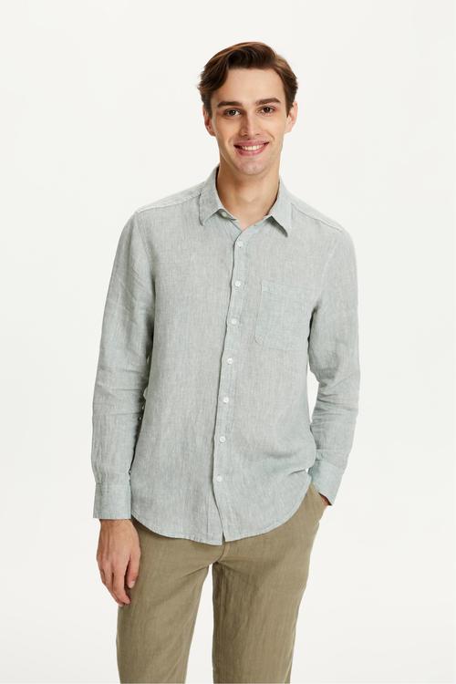  REGULAR FIT KETEN GÖMLEK