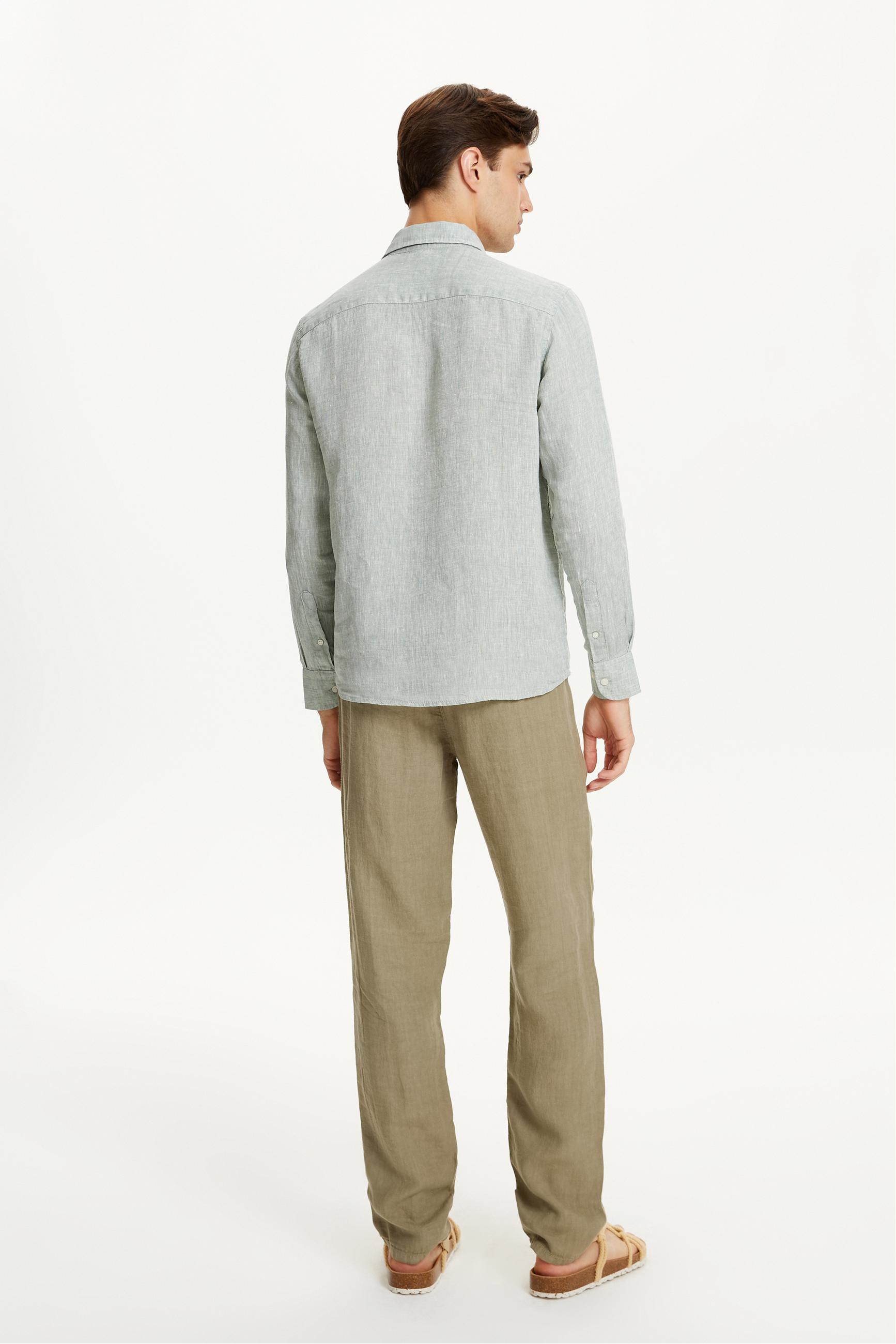 REGULAR FIT KETEN GÖMLEK