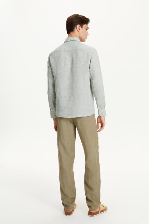  REGULAR FIT KETEN GÖMLEK