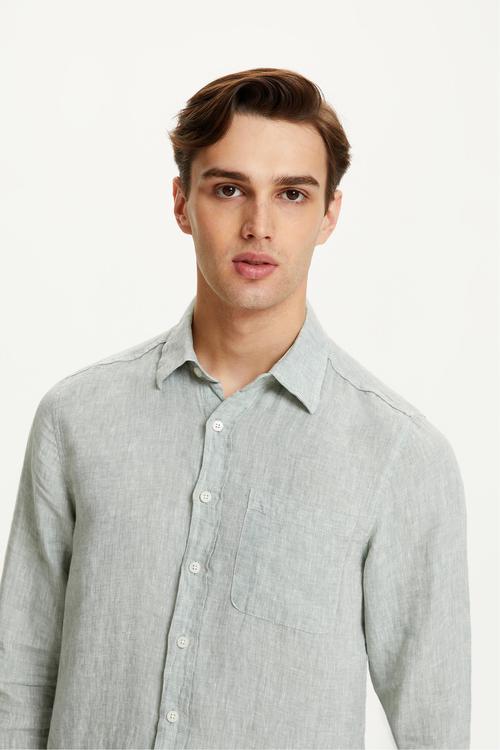  REGULAR FIT KETEN GÖMLEK