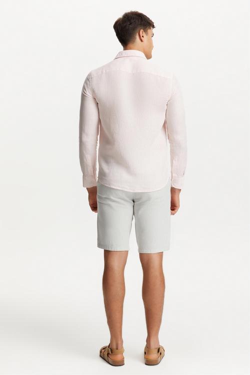  REGULAR FIT KETEN GÖMLEK