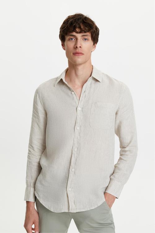  REGULAR FIT KETEN GÖMLEK