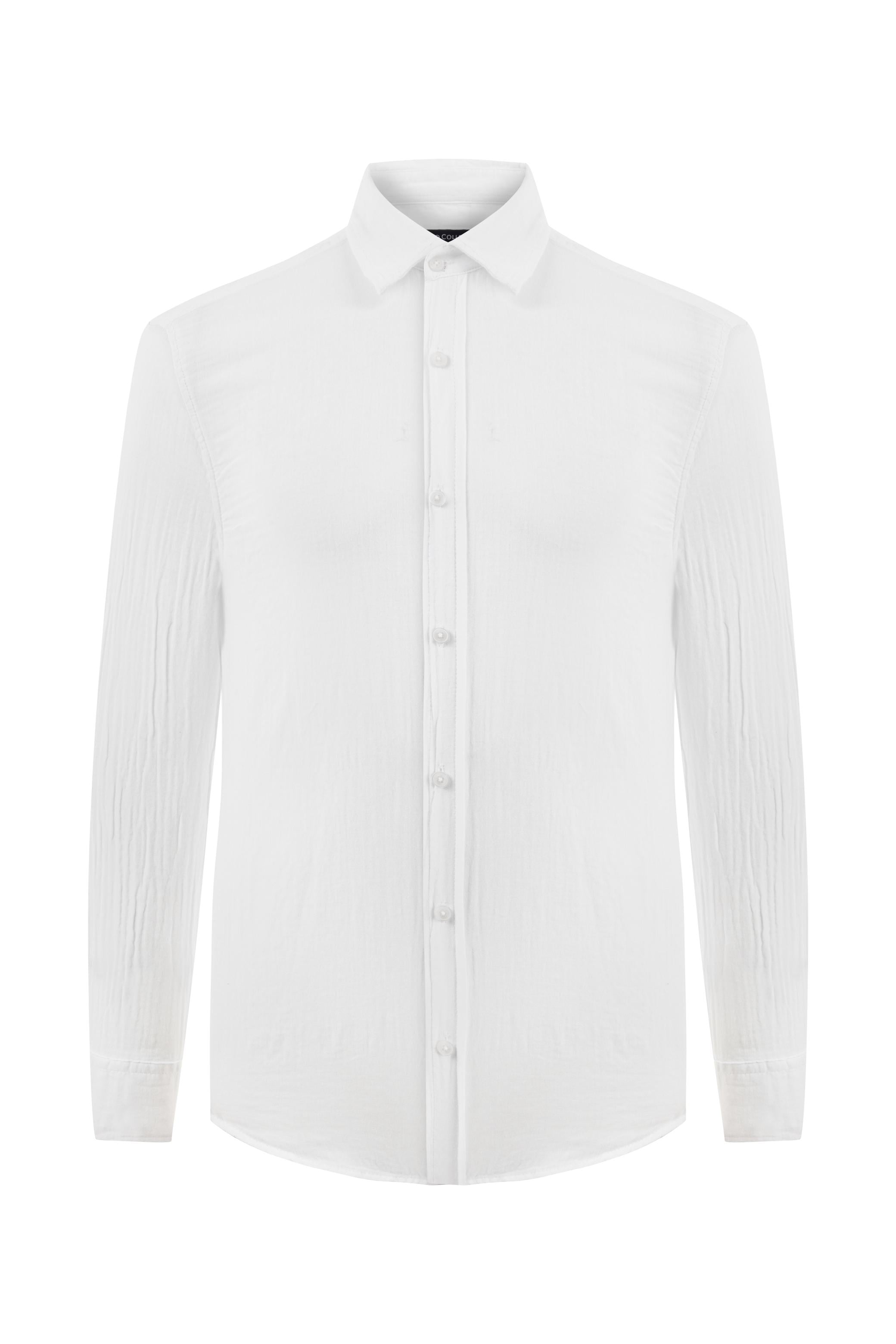 SLIM FIT KETEN GÖMLEK