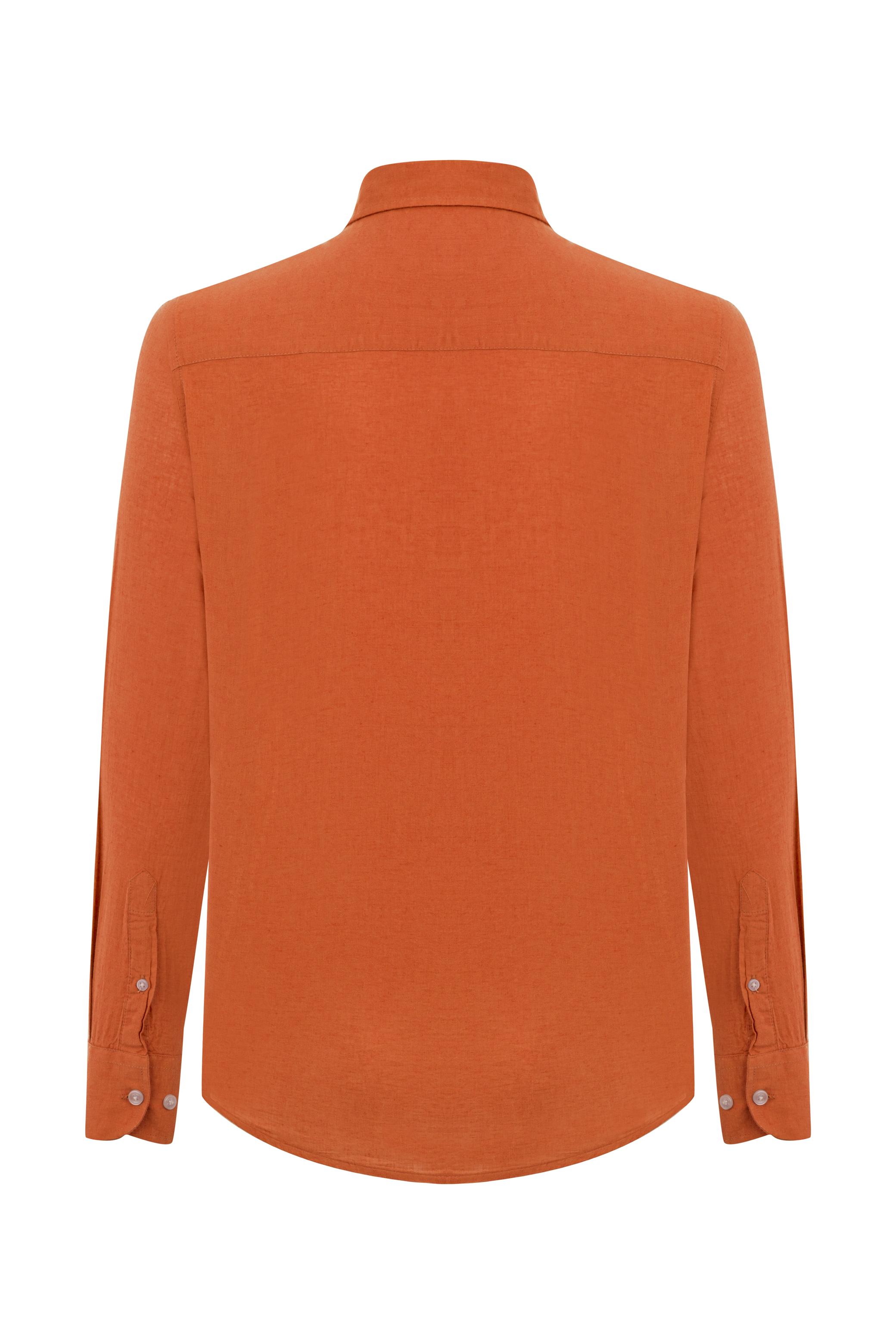 KETEN KARIŞIMLI REGULAR FIT GÖMLEK