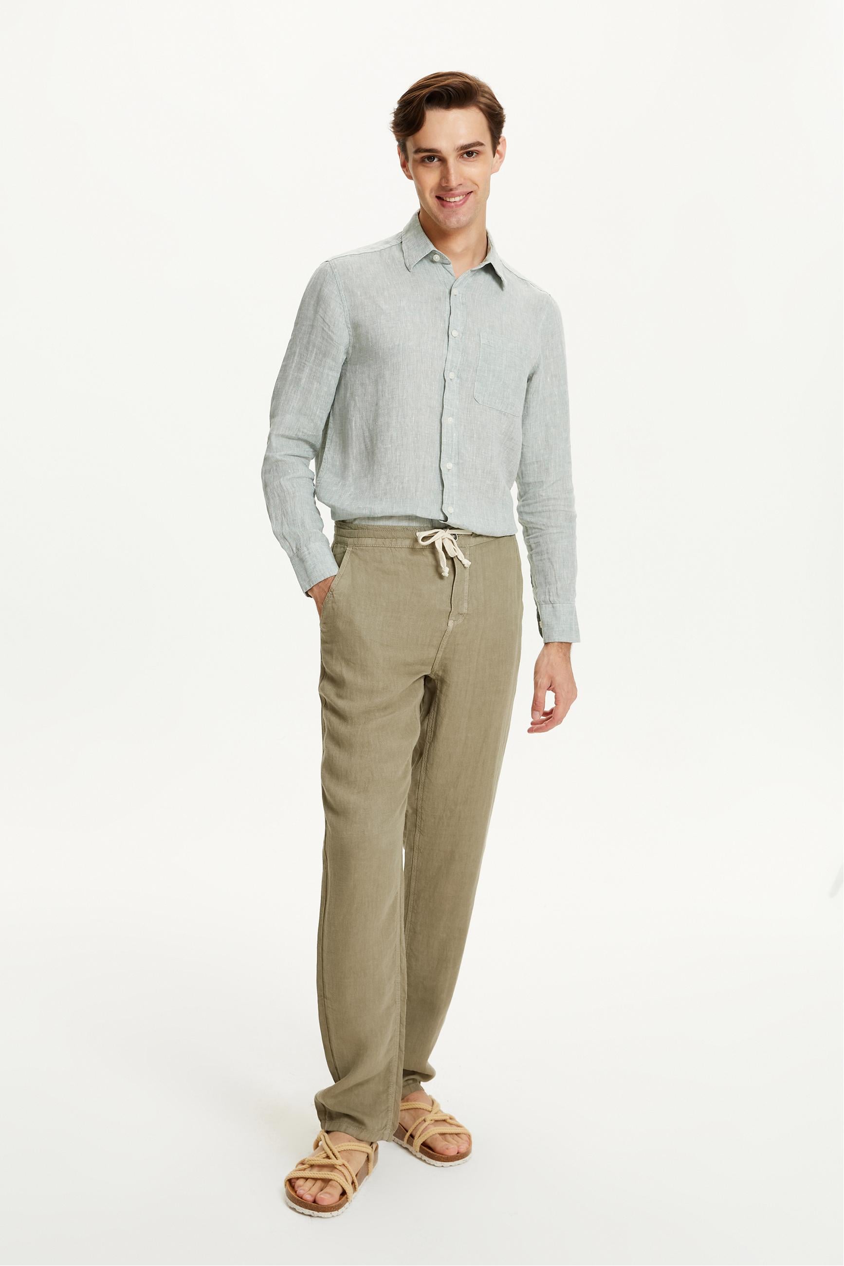 STRAIGHT FIT KETEN PANTOLON