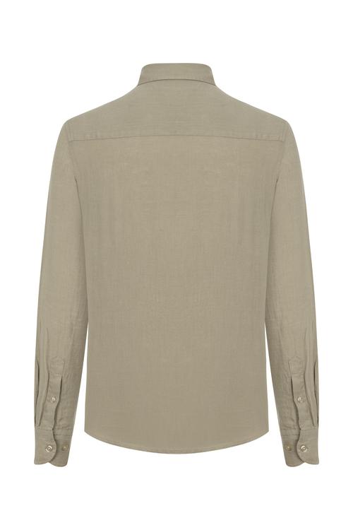  SLIM FIT KETEN GÖMLEK