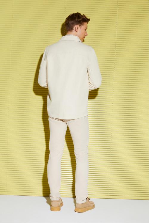  KETEN KARIŞIMLI CASUAL CEKET