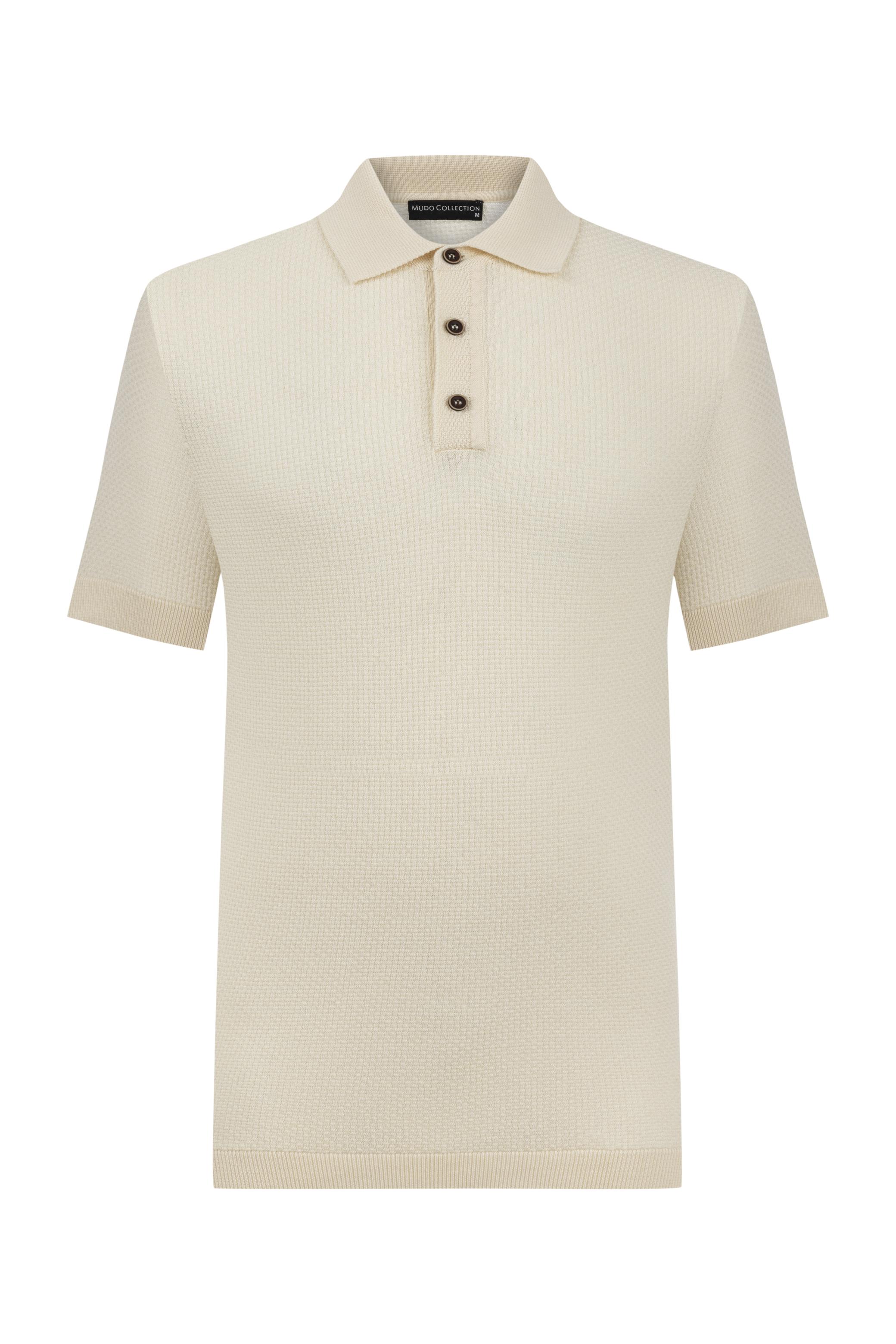 DOKULU POLO YAKA KISA KOLLU TRİKO