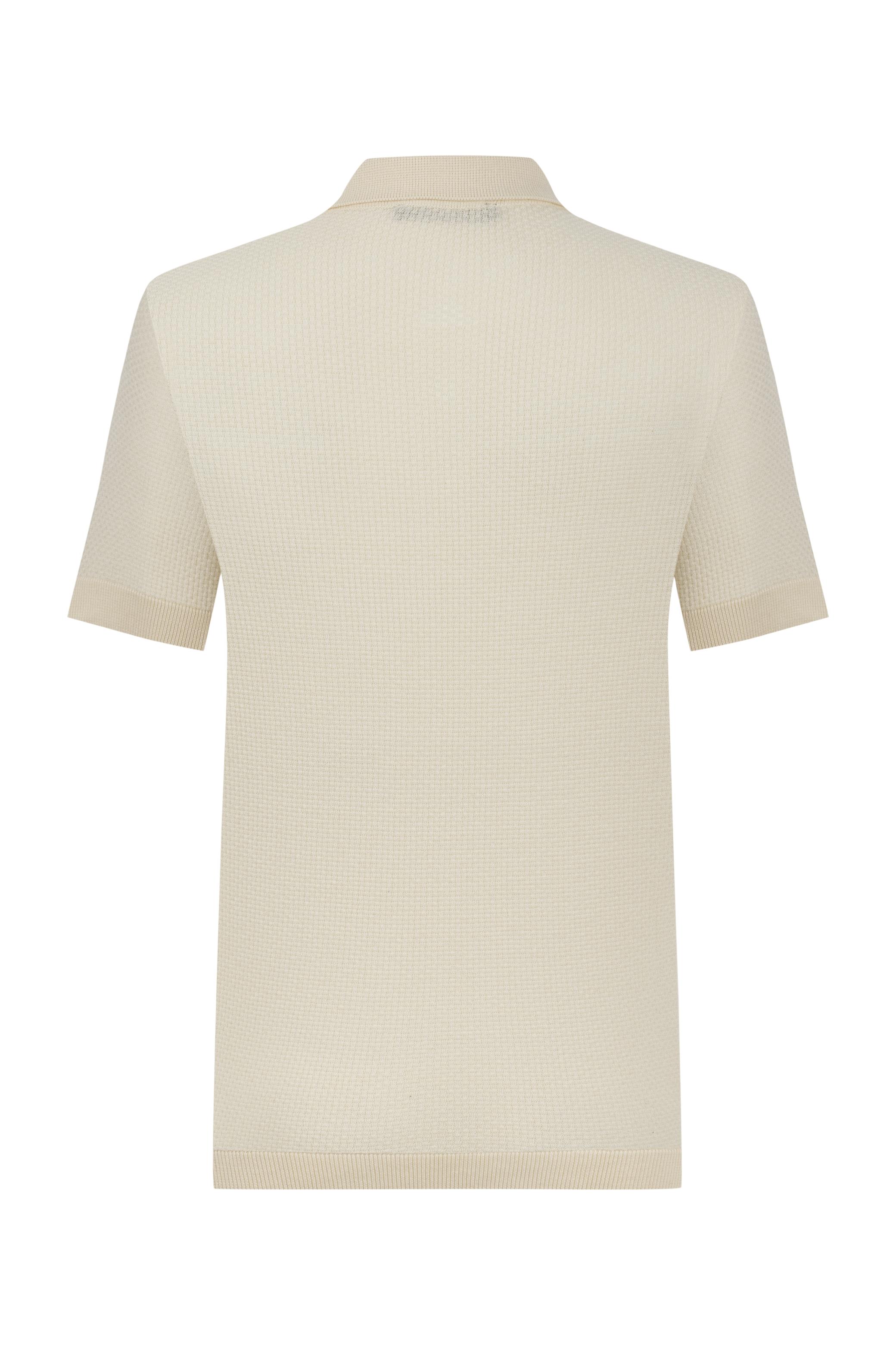 DOKULU POLO YAKA KISA KOLLU TRİKO