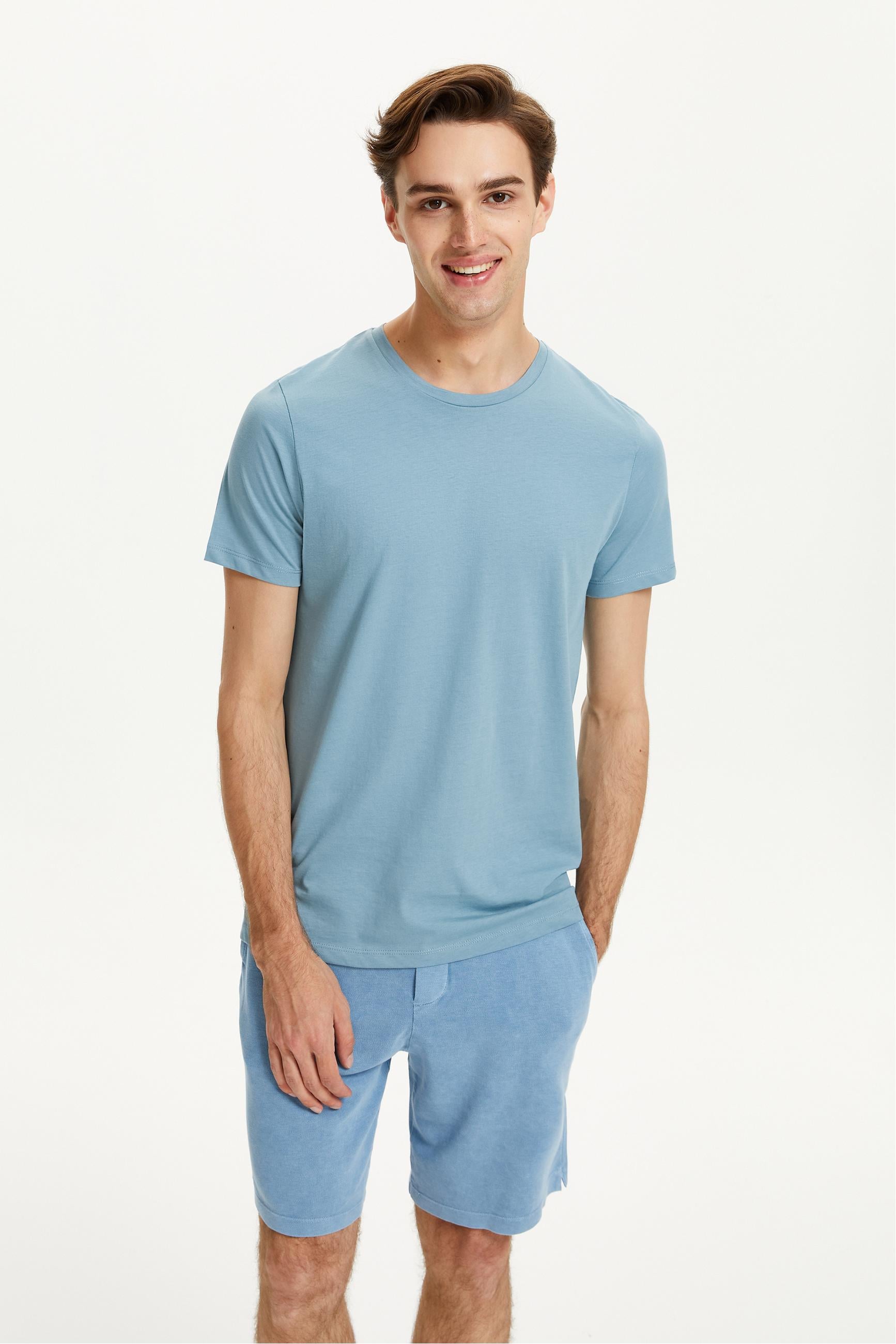 BİSİKLET YAKA KISA KOLLU T-SHIRT