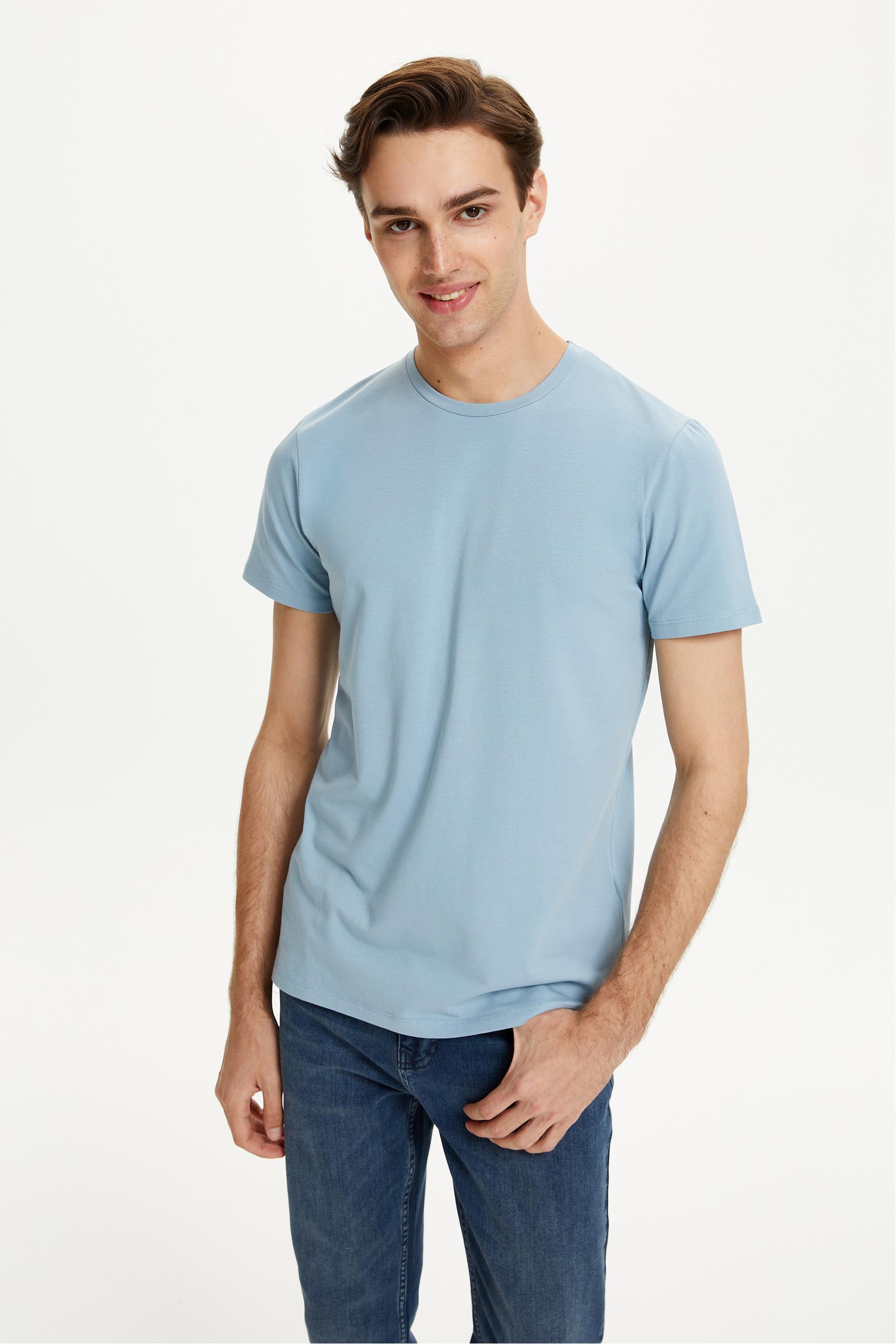 BİSİKLET YAKA KISA KOLLU BASIC T-SHIRT