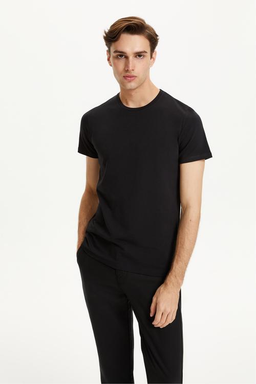  BİSİKLET YAKA KISA KOLLU BASIC T-SHIRT