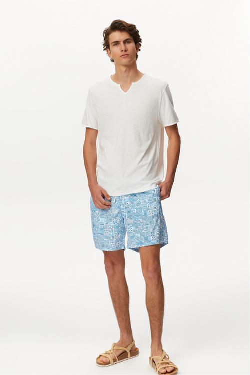  V YAKA KISA KOLLU T-SHIRT