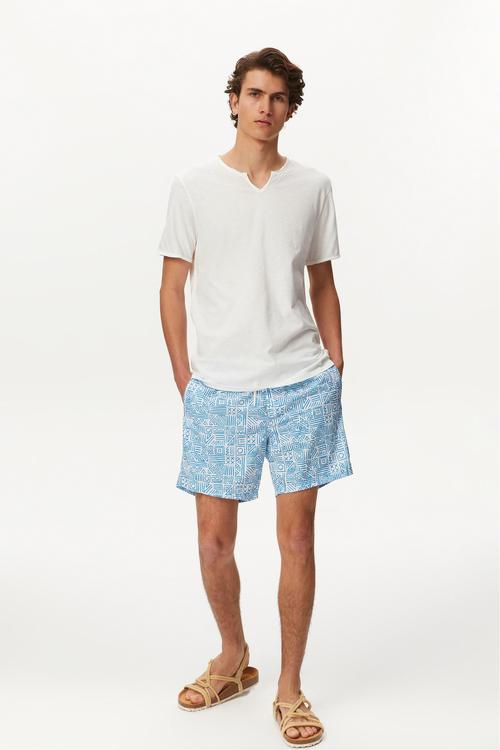  V YAKA KISA KOLLU T-SHIRT