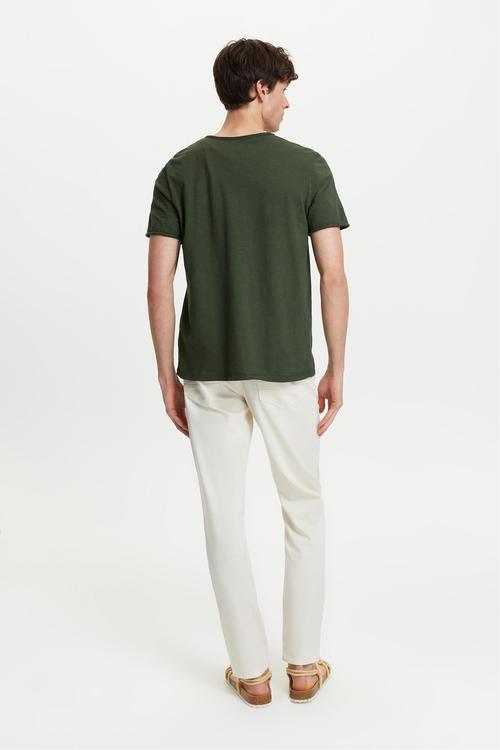  V YAKA KISA KOLLU T-SHIRT