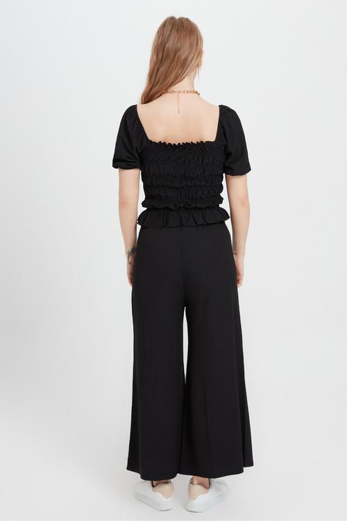  FIRFIR DETAYLI GİPELİ DÜŞÜK OMUZ BLUZ