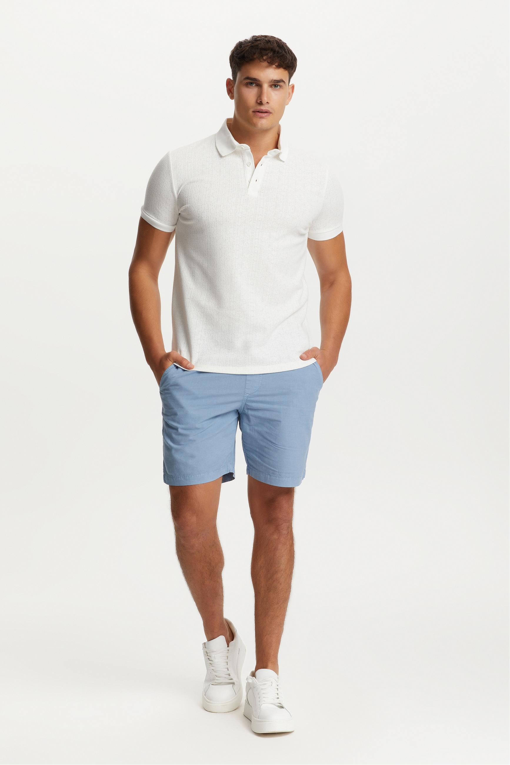 DOKULU POLO YAKA T-SHIRT