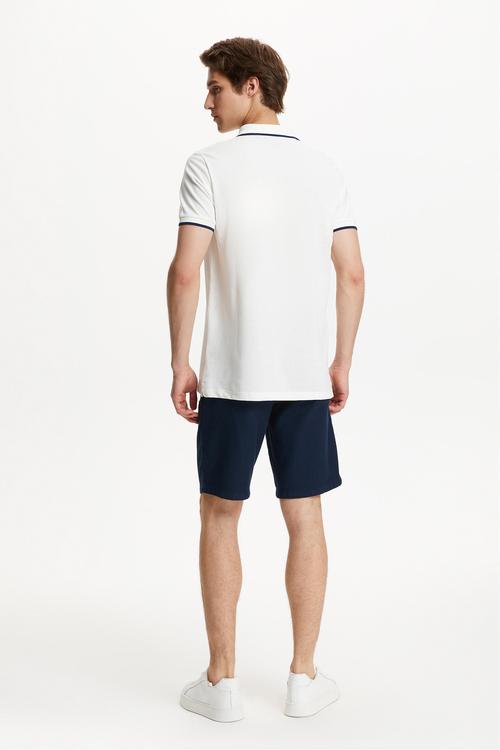  MARİN DETAYLI POLO YAKA KISA KOLLU T-SHIRT