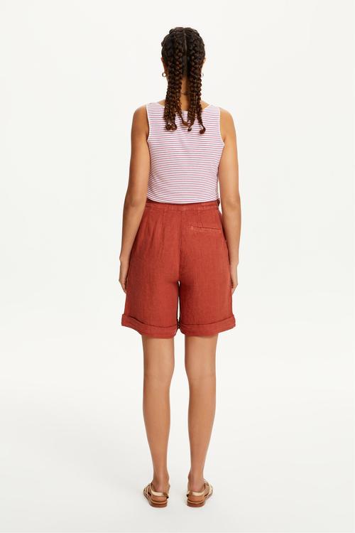  KEMERLİ KETEN ŞORT